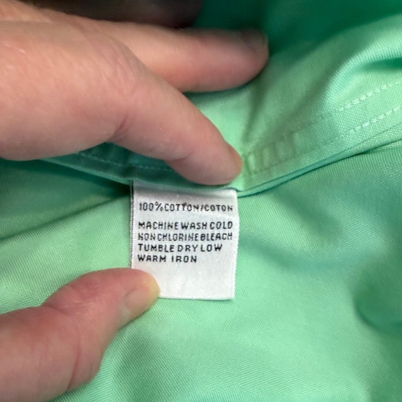 Talbots Green Button Down Shirt - Picture 4 of 4